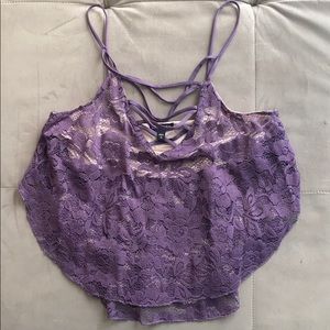 Express lace flowy top
